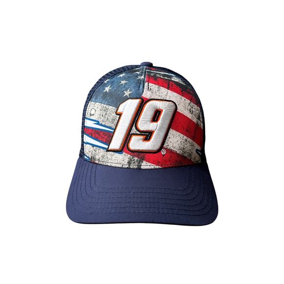 Nascar Trucker Hat Snapback Adjustable Martin Truex Jr Patriotic Embroidered - Picture 1 of 10